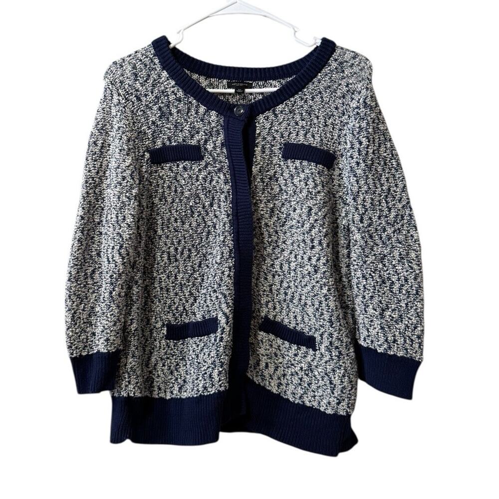 Ann Taylor Women‎ Size XL Cardigan Sweater Knit Cotton Blend Long Sleeve Office